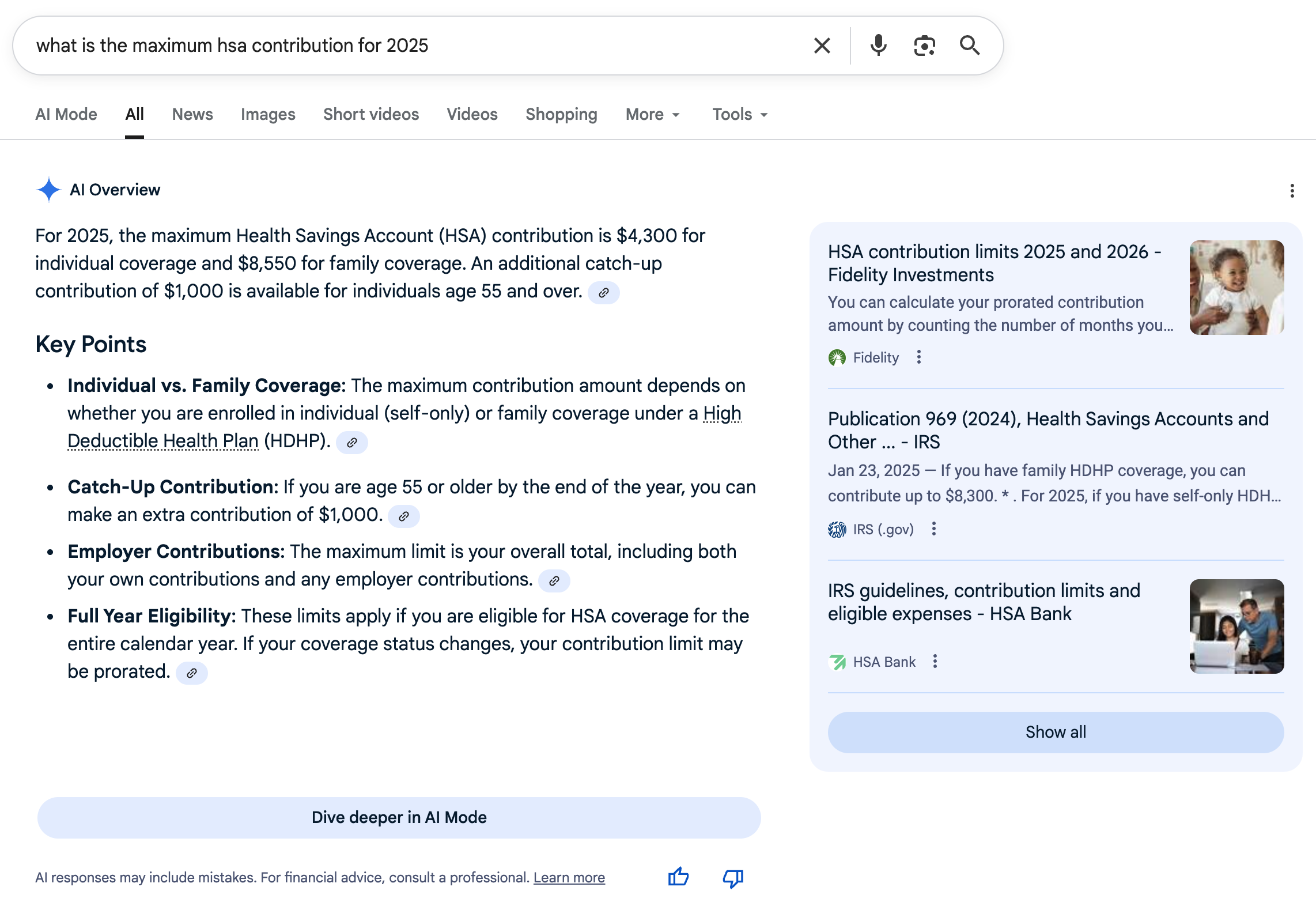 HSA Contribution Limits | Screenshot by The College Investor