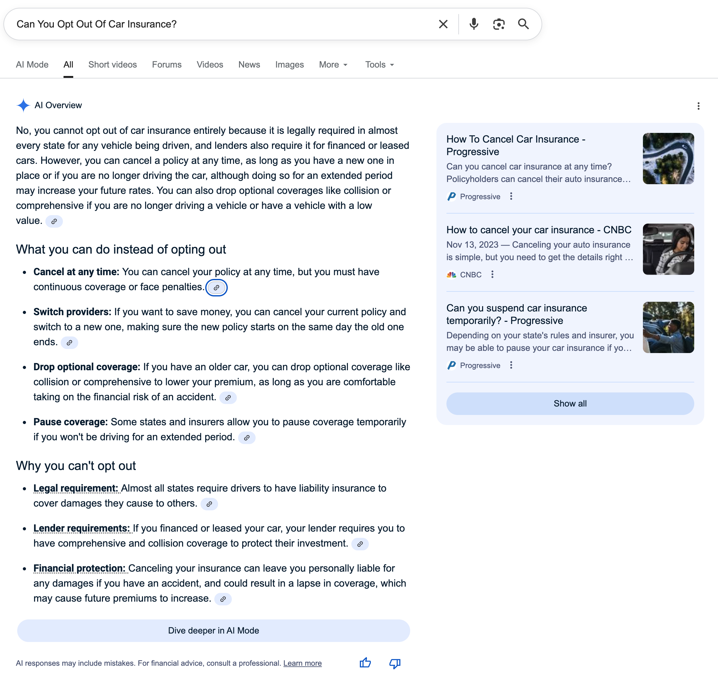 Opt Out Of Car Insurance | Screenshot by The College Investor