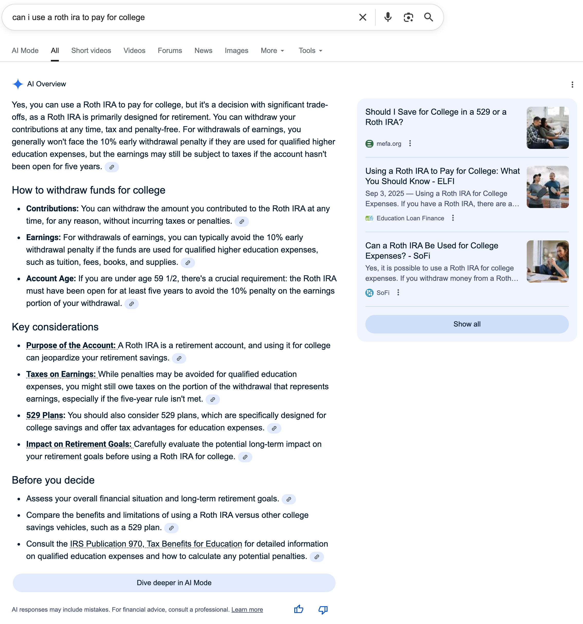 Roth IRA For college | Screenshot by The College Investor