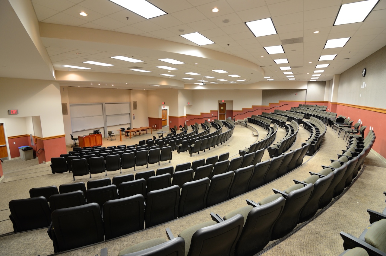 Interior of a college lecture hall