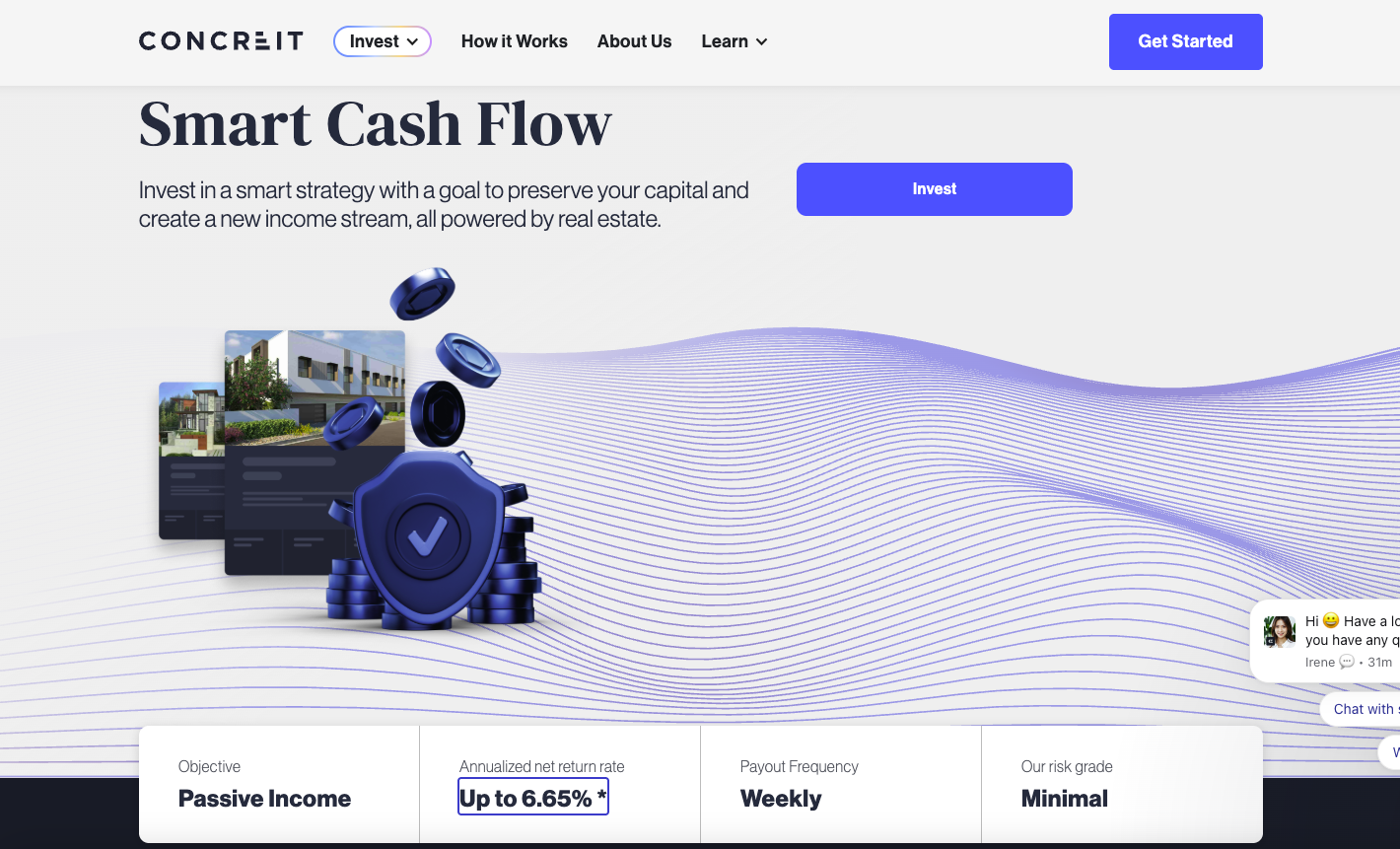 Concreit Cash Flow screenshot 