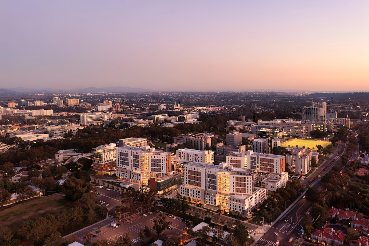 UC San Diego Campus School Buildings Of The University Of California San Diego Campus In La Jolla, aerial