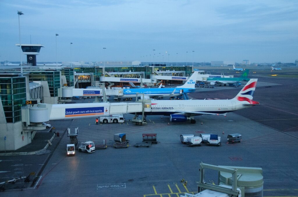 Passenger aircraft parked at the D gates at Schiphol airport, the Netherlands on Jan 5. Schiphol is one of the largest airports in Europe