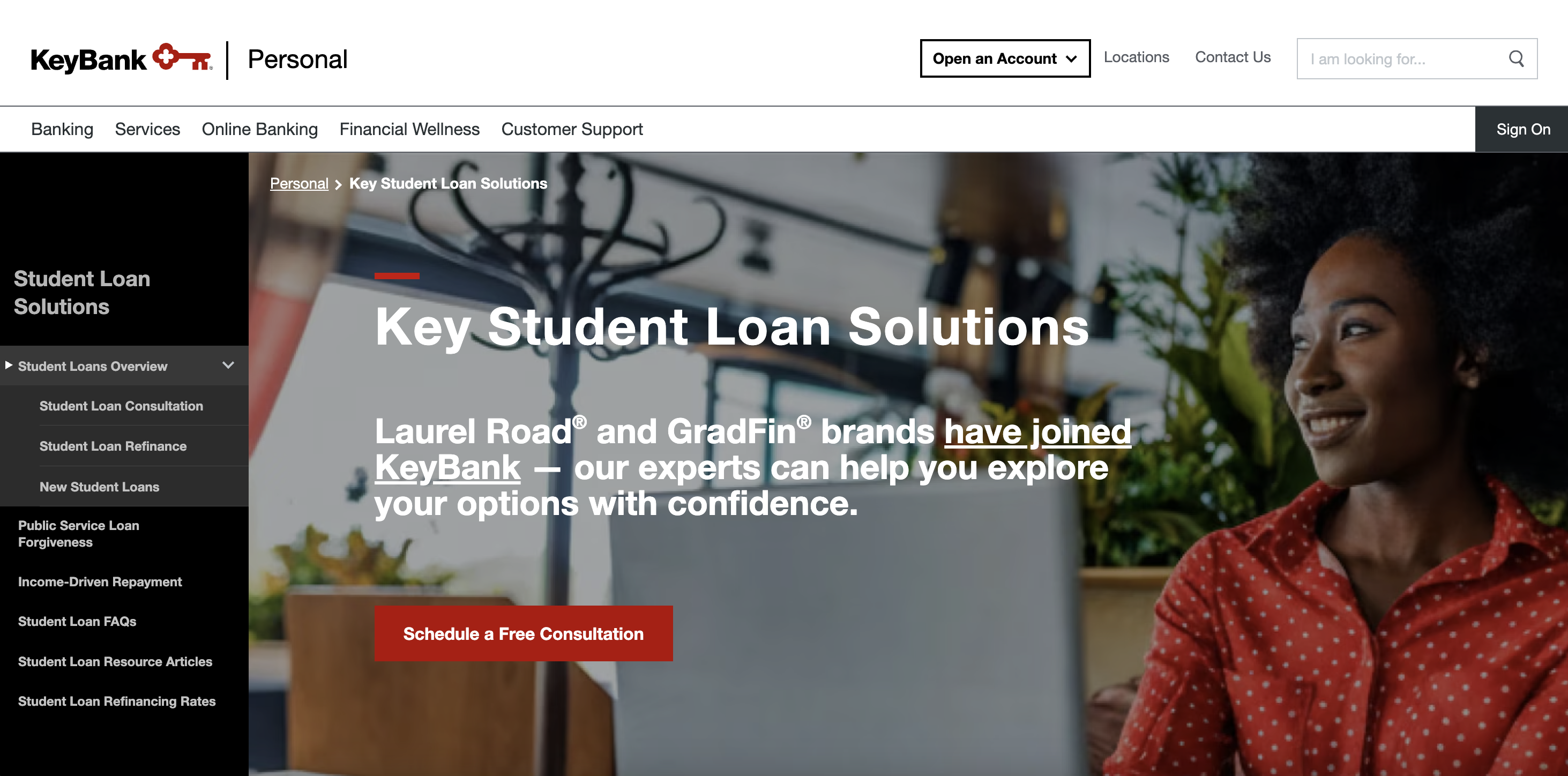 KeyBank Student Loans screenshot