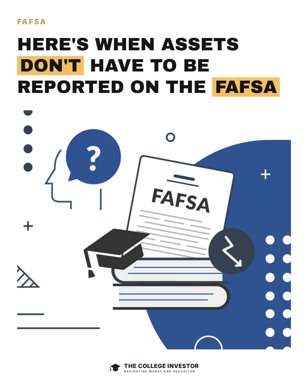 When do you not have to report assets on the FAFSA?