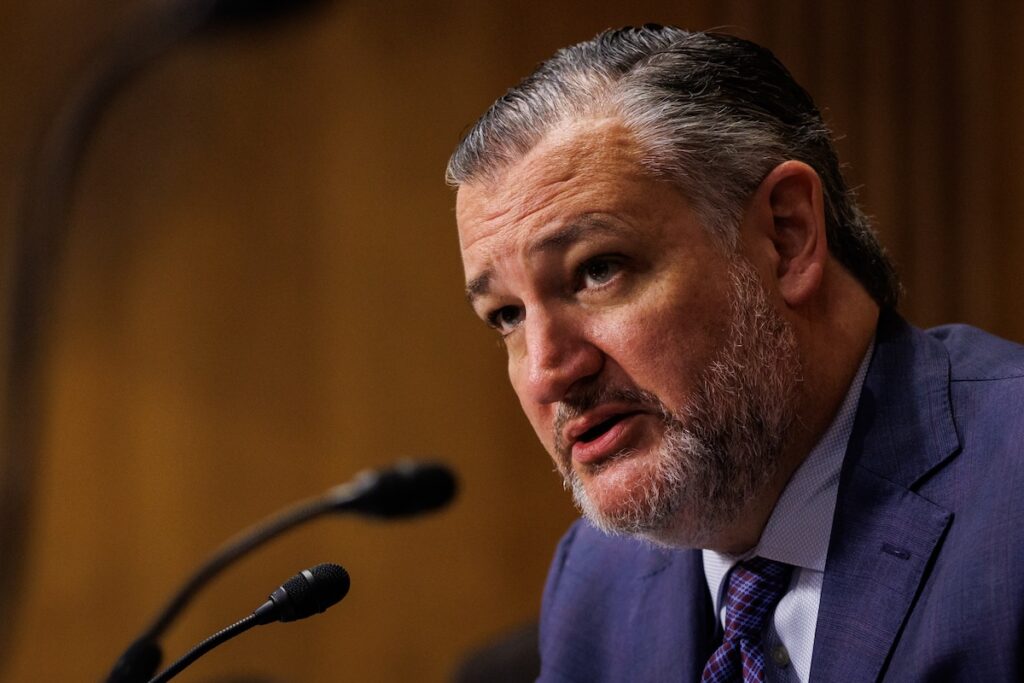 U.S. Sen. Ted Cruz (R-TX) speaks during a Senate Committee on Foreign Relations hearing to examine pending Presidential nominations on July 30, 2026 in Washington, D.C. (Photo by Samuel Corum/Sipa USA)